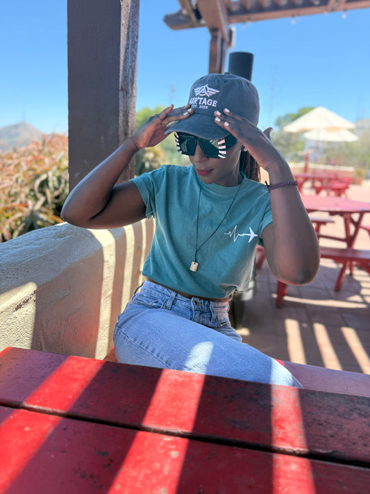 Air’tage “Heartbeat of Flight” Tee – Heavyweight Teal Edition