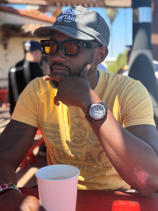 Air’tage “Own the Sky” Tee – Heavyweight Vintage Gold Edition