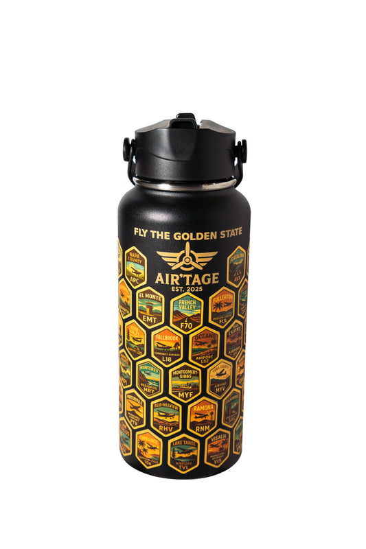 Air’tage™ Fly the Golden State™ Series – Limited-Edition 63-Airport Pilot Bottle