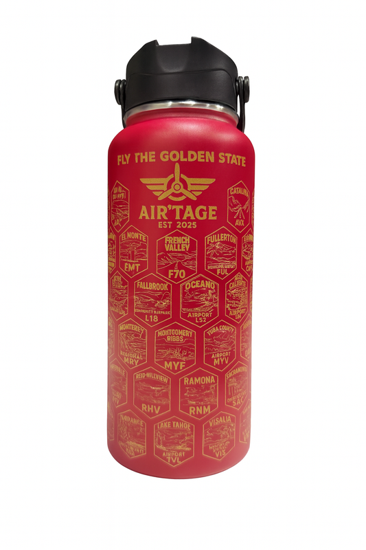 Air’tage™ Fly the Golden State™ Series – Limited-Edition 63-Airport Pilot Bottle