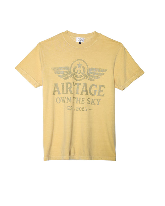 Air’tage “Own the Sky” Tee – Heavyweight Vintage Gold Edition